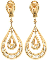 Rose Gold & Diamond Chandelier Earrings