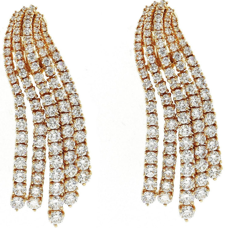 Rose Gold & Diamond Flexible Earrings