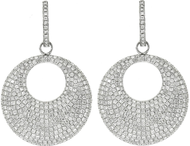 White Gold Diamond Pavé Earrings