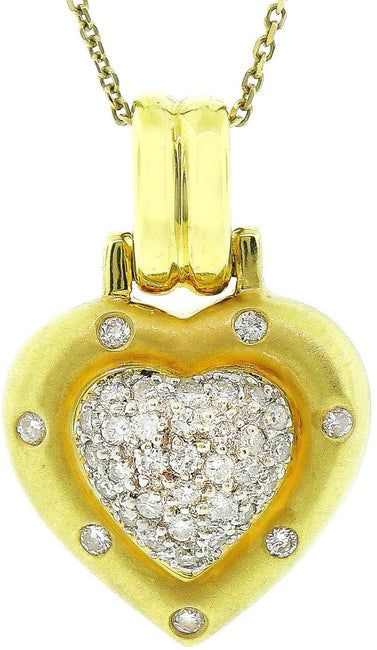 Yellow Gold & Diamond Heart Pendant