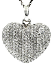 White Gold & Diamond Pave Heart Pendant