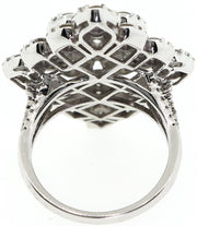 White Gold & Diamond Baroque Style Cocktail Ring