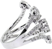 White Gold & Diamond Baguette Illusion Style Ring