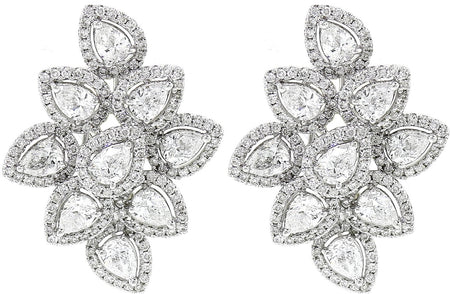Art Deco White Gold & Diamond Earrings