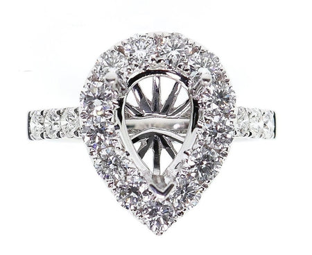 1.70ct 18k Pear Shaped Diamond Setting