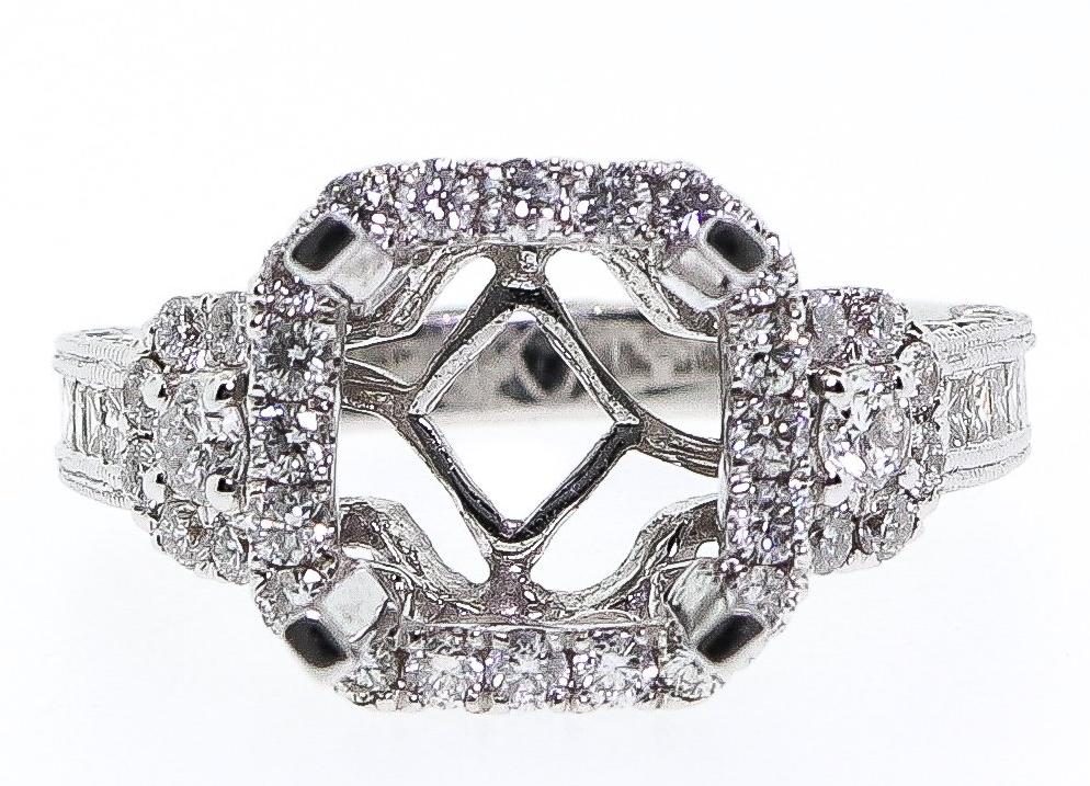 1.40ct 18k Diamond Setting – Mazal Diamonds