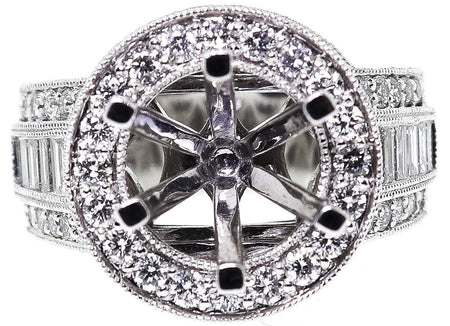 3.30ct 18k Round Diamond Setting