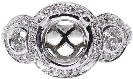 1.00ct 18k Round Shaped Setting