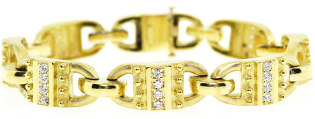 18k Yellow Gold & Diamond Bracelet