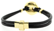 18k Gucci Link & Leather Strap Bracelet