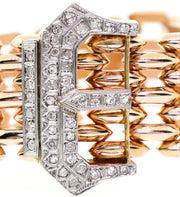 18k Rose Gold Belt Buckle Style Bracelet