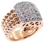 1.30ct 14k Rose Gold Pave Ring