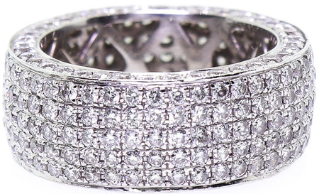 18k White Gold Pave Eternity Band
