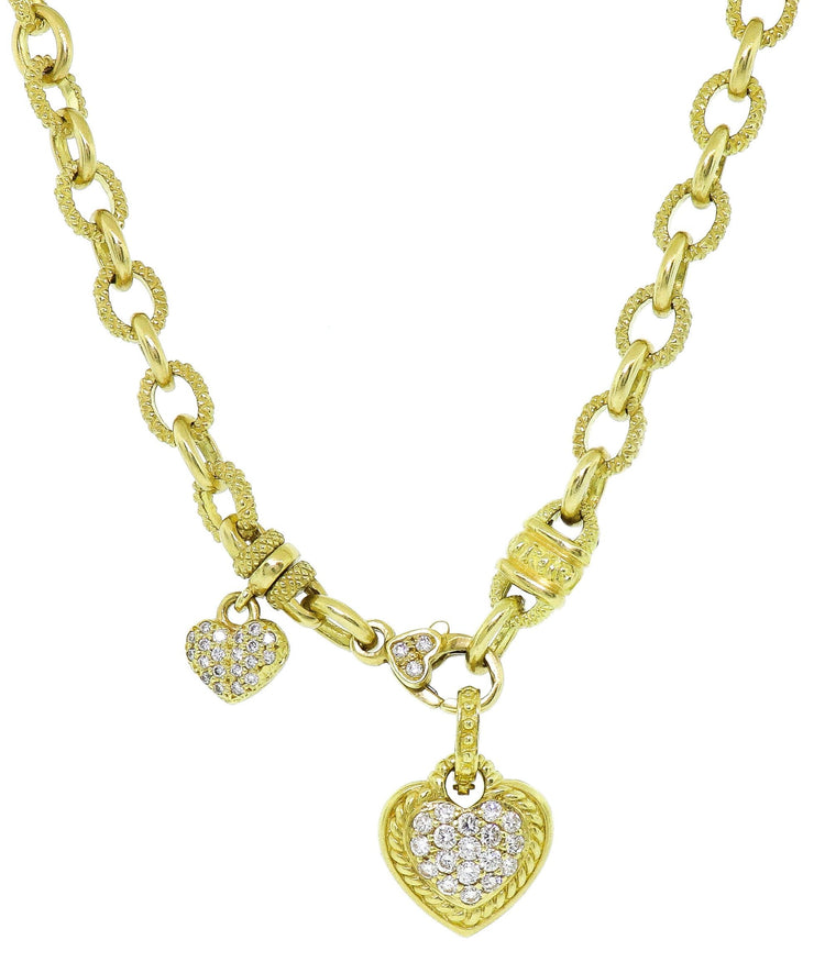 Judith Ripka 18k Heart Pendant Necklace