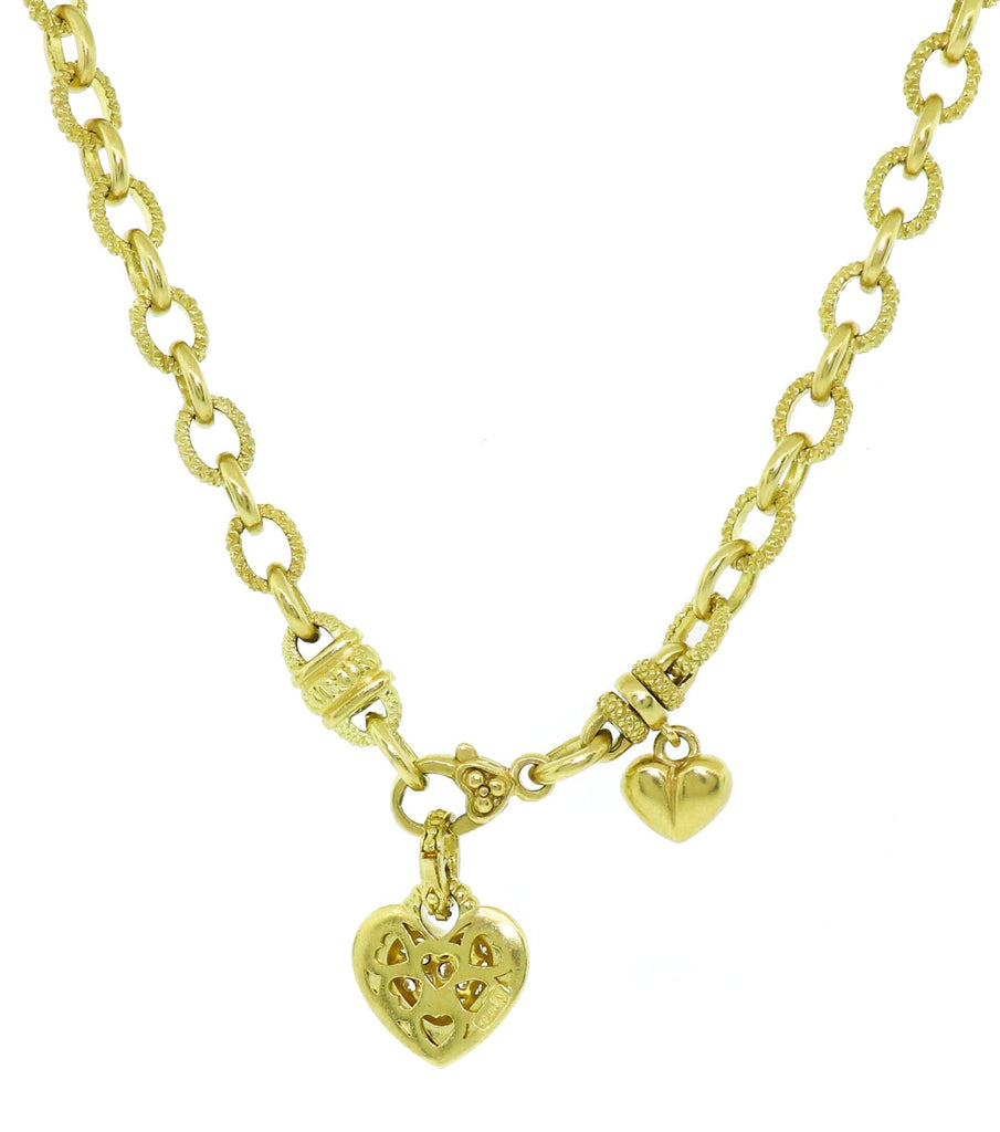 Jade Trau Penelope .82 carat Diamond Heart Pendant 18k Gold