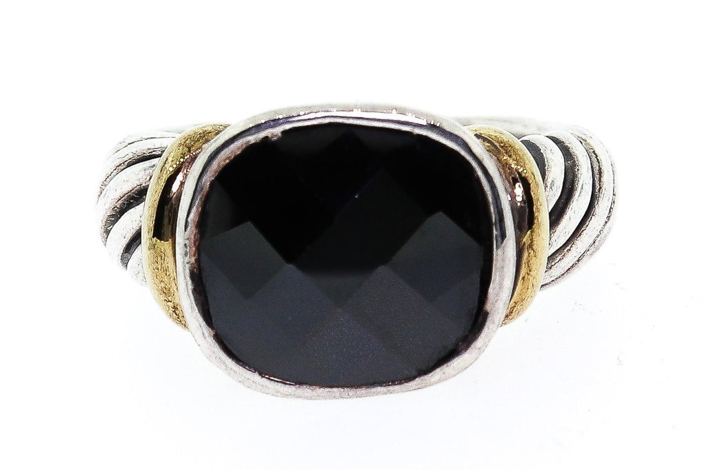 CaratLane 18K Yellow Gold and Black Onyx Ring : : Fashion