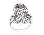 18k 1.90ct White Gold Heart Shaped Pave Ring