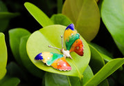 18k Gold & enamel Butterfly Brooch