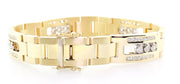 14k Yellow Gold Mens Bracelet With 3.50cts of Diamonds