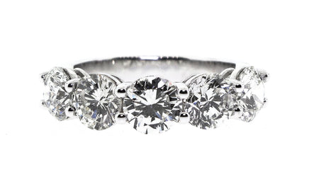 3.82ct 18k White Gold Halfway Band