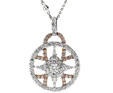 2.25ct 14k Two Tone Pendant