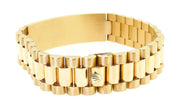 18k Yellow Gold Men's President Style Bracelet with 3.00ct of Diamonds