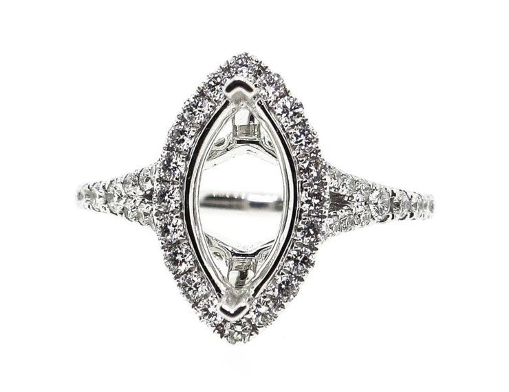 18k White Gold 1.00ct Marquise Setting