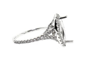 18k White Gold 1.00ct Marquise Setting