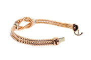 14k Rose Gold flexible bracelet with .45ct of Diamonds