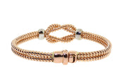 14k Rose Gold flexible bracelet with .45ct of Diamonds