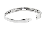 14k White Gold Cluster design bangle with 3.66ct of Diamonds