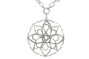 5.00ct Black & White diamond Flower pendant