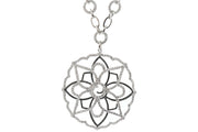 5.00ct Black & White diamond Flower pendant
