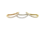 18k 3.55ct T.W ring stackable white,yellow & rose gold bands