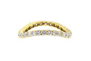 18k 3.55ct T.W ring stackable white,yellow & rose gold bands
