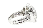 14k White Gold 1.75ct pave style cocktail ring