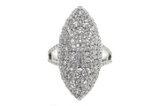 2.75ct 18k White Gold Marquis shaped pave cocktail ring