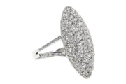 2.75ct 18k White Gold Marquis shaped pave cocktail ring