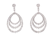 5.90ct 14k White Gold Chandelier earrings