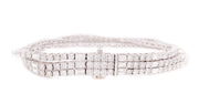 11.75ct 18k white gold 3 strand tennis bracelet