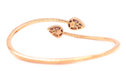 2.10ct 18k rose gold pear illusion Flexible bangle