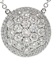 Diamond Disc Pendant Attached To A Diamond By The Yard Chain